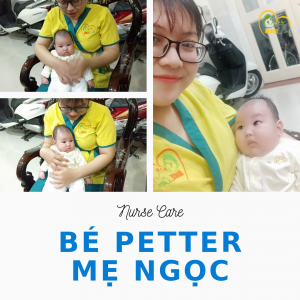 Các điều dưỡng viên của Nurse Care tiến hành dịch vụ tắm tại nhà cho Bé Petter - con của mẹ Bích 