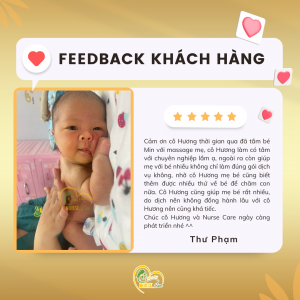 Feedback của khách hàng Thư Phạm khi trải nghiệm dịch vụ tại Nurse Care.