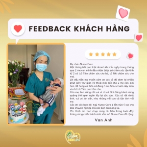 Feedback của khách hàng Van Anh khi trải nghiệm dịch vụ tại Nurse Care.