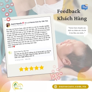 Feedback của khách hàng Quỳnh Nguyễn khi trải nghiệm dịch vụ tại Nurse Care.