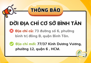 NURSE CARE xin trân trọng thông báo về việc thay đổi địa chỉ chi nhánh tại quận Bình Tân của công ty từ 10/07/2023.