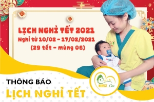 Thông báo đến Quý khách hàng lịch nghỉ Tết Nguyên Đán Tân Sửu 2021